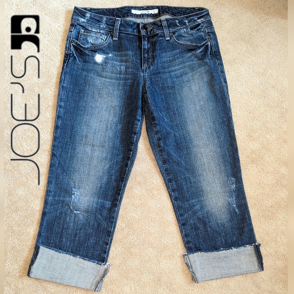 SOLD oe’s Jeans Honey Kicker Distressed Cropped Jeans Klum Wash Women's Size 28.